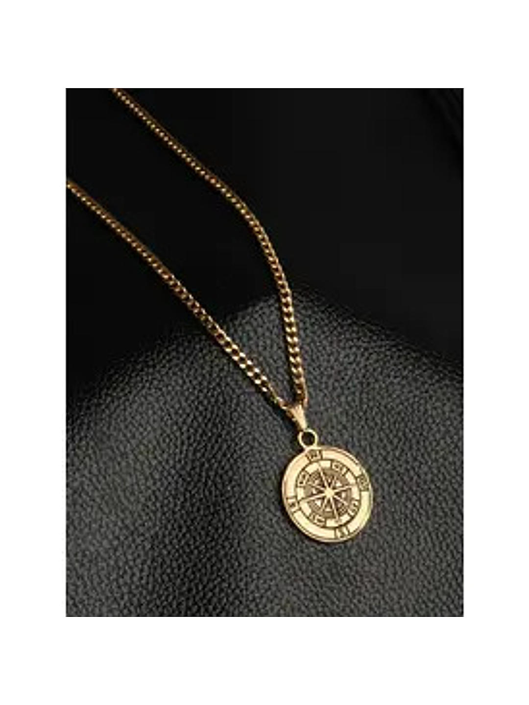 Adornia 14k Gold Plated Star Compass Pendant Necklace