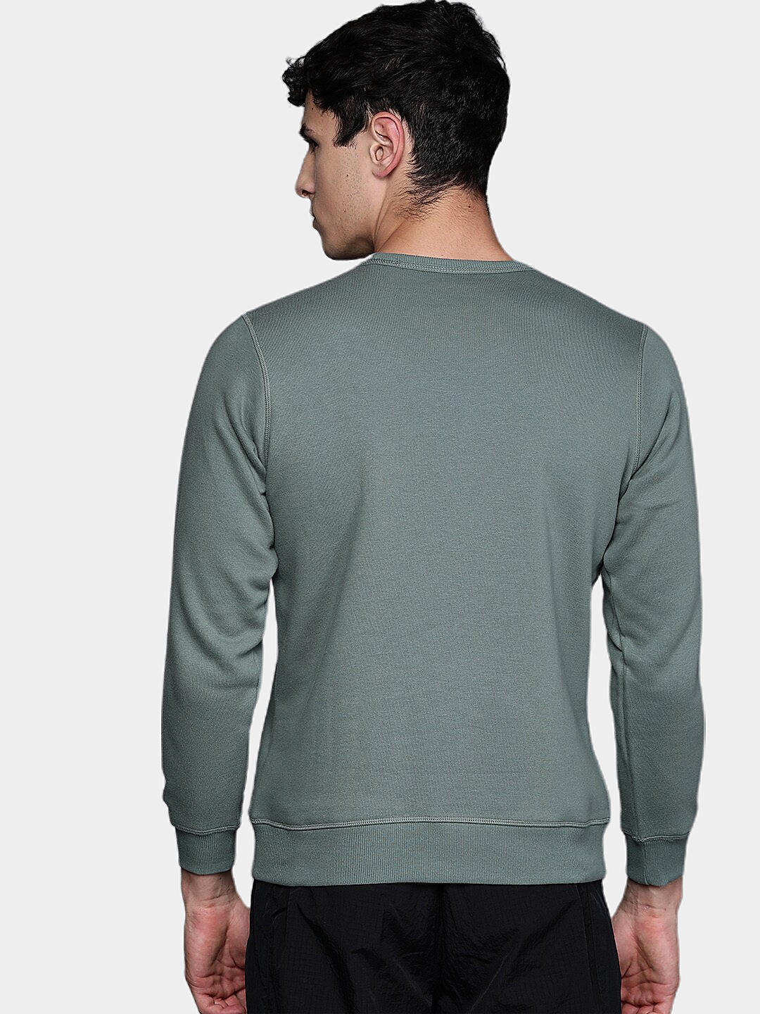 Columbia Mens Green UPF 50 M Columbia Logo Fleece Crew Pullover