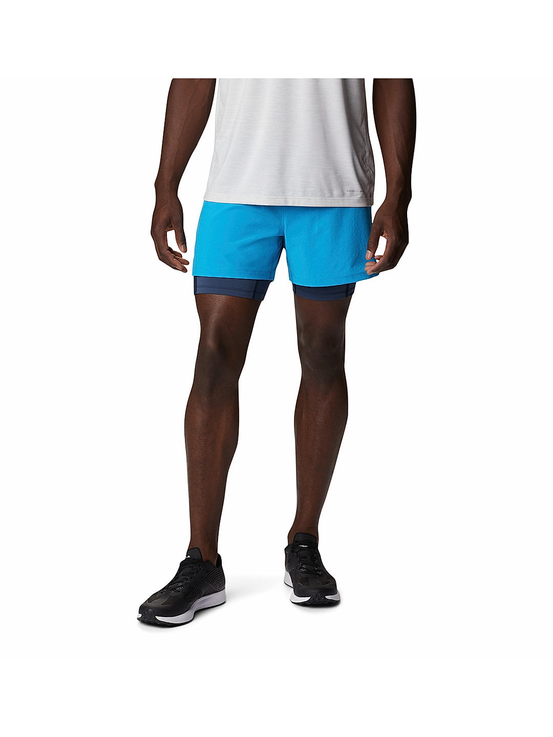 Columbia Mens Navy UPF 40 M Endless Trail 2in1 Running Shorts