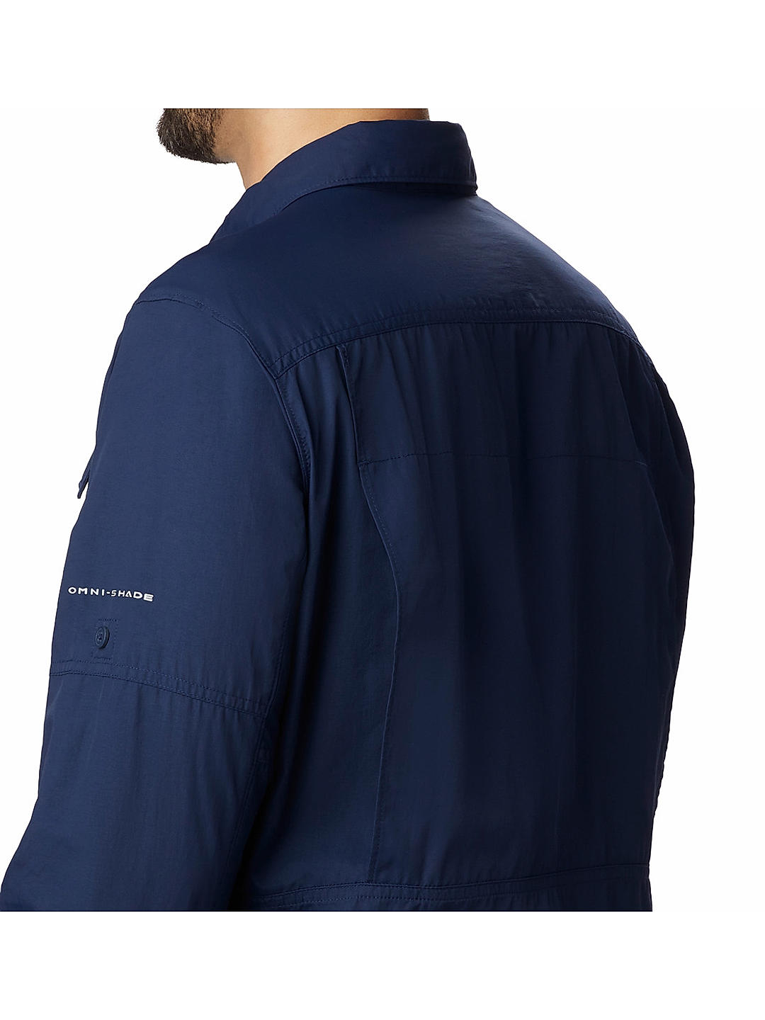 Columbia Mens Navy Omni-Wick Silver Ridge2.0  Long Sleeve Shirt
