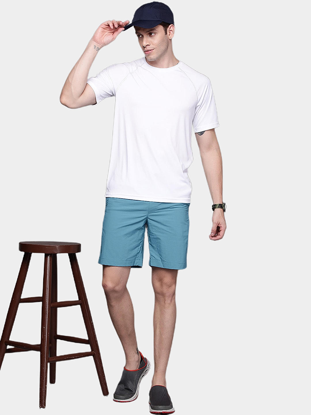 Columbia Mens Blue Omni-Shield M Summerdry Short