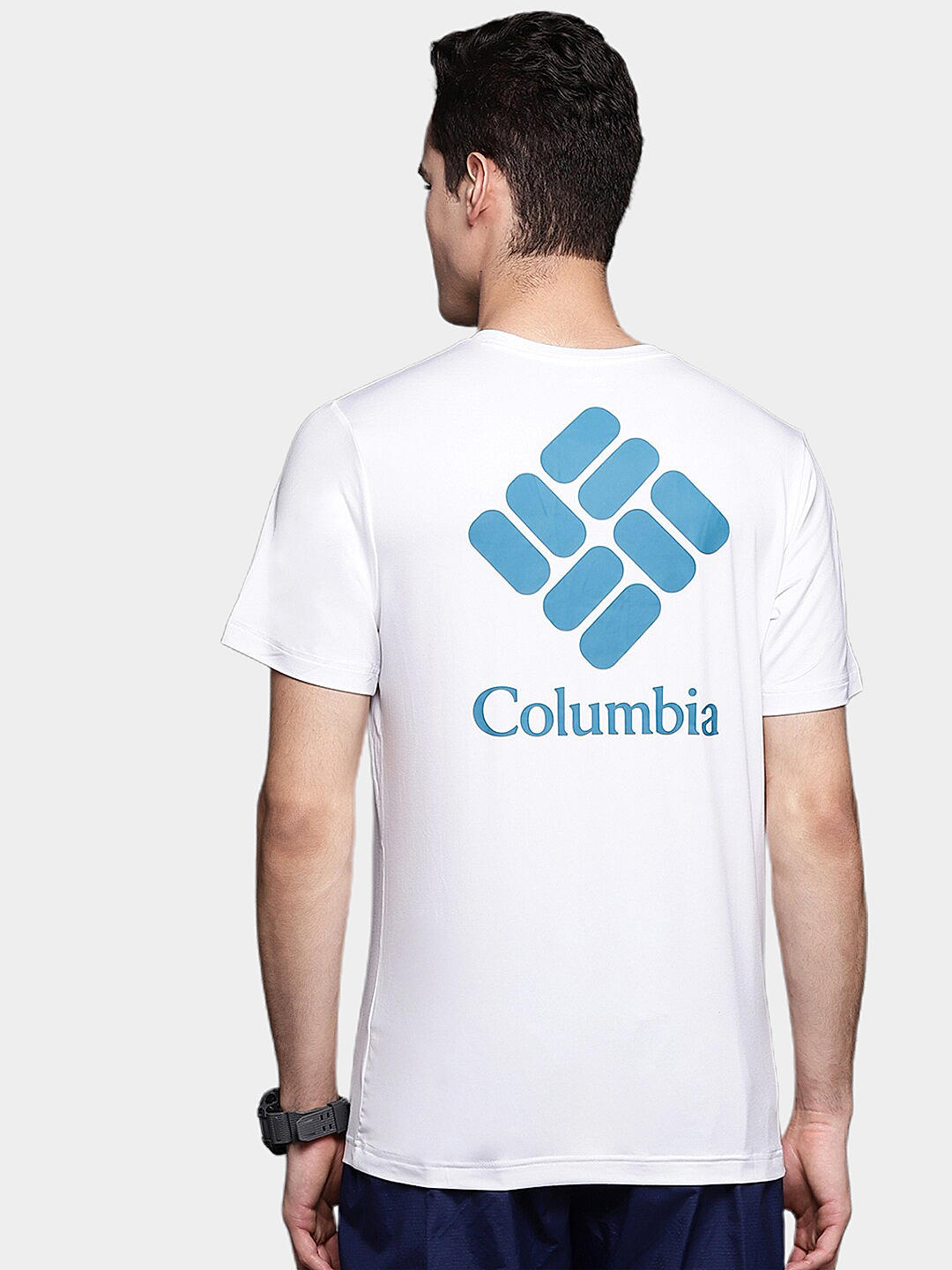 Columbia Mens White Omni-Wick Tech Trail Graphic Tshirt