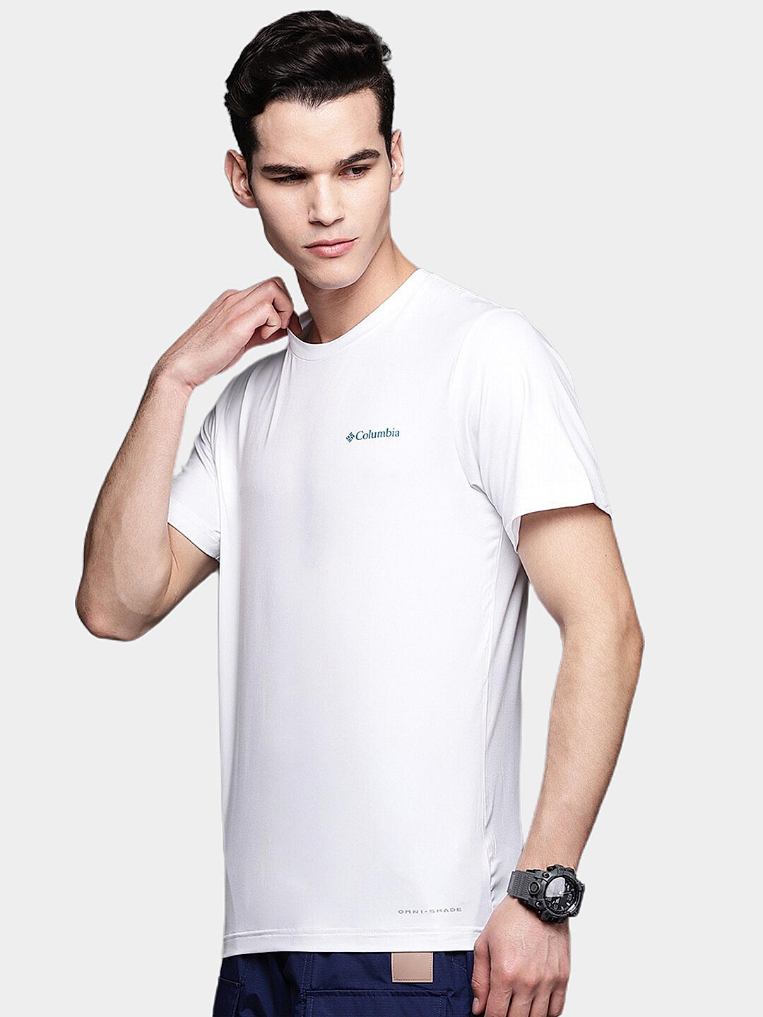Columbia Mens White Omni-Wick Tech Trail Graphic Tshirt