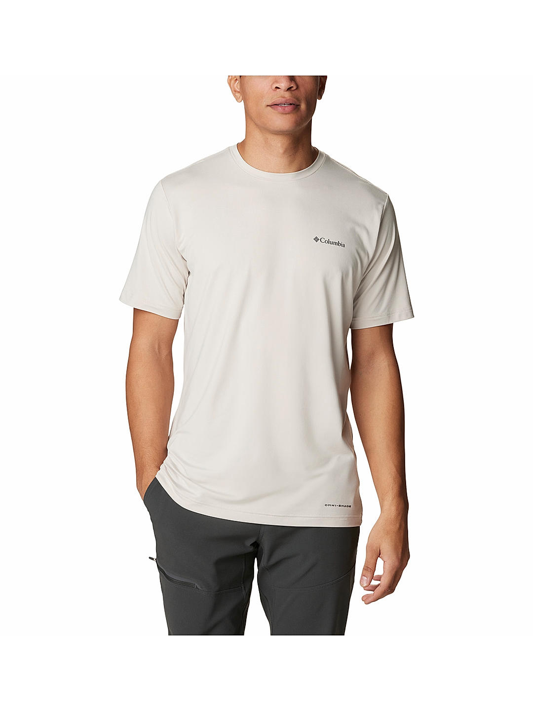 Columbia Mens Beige Omni-Wick Tech Trail Graphic Tshirt