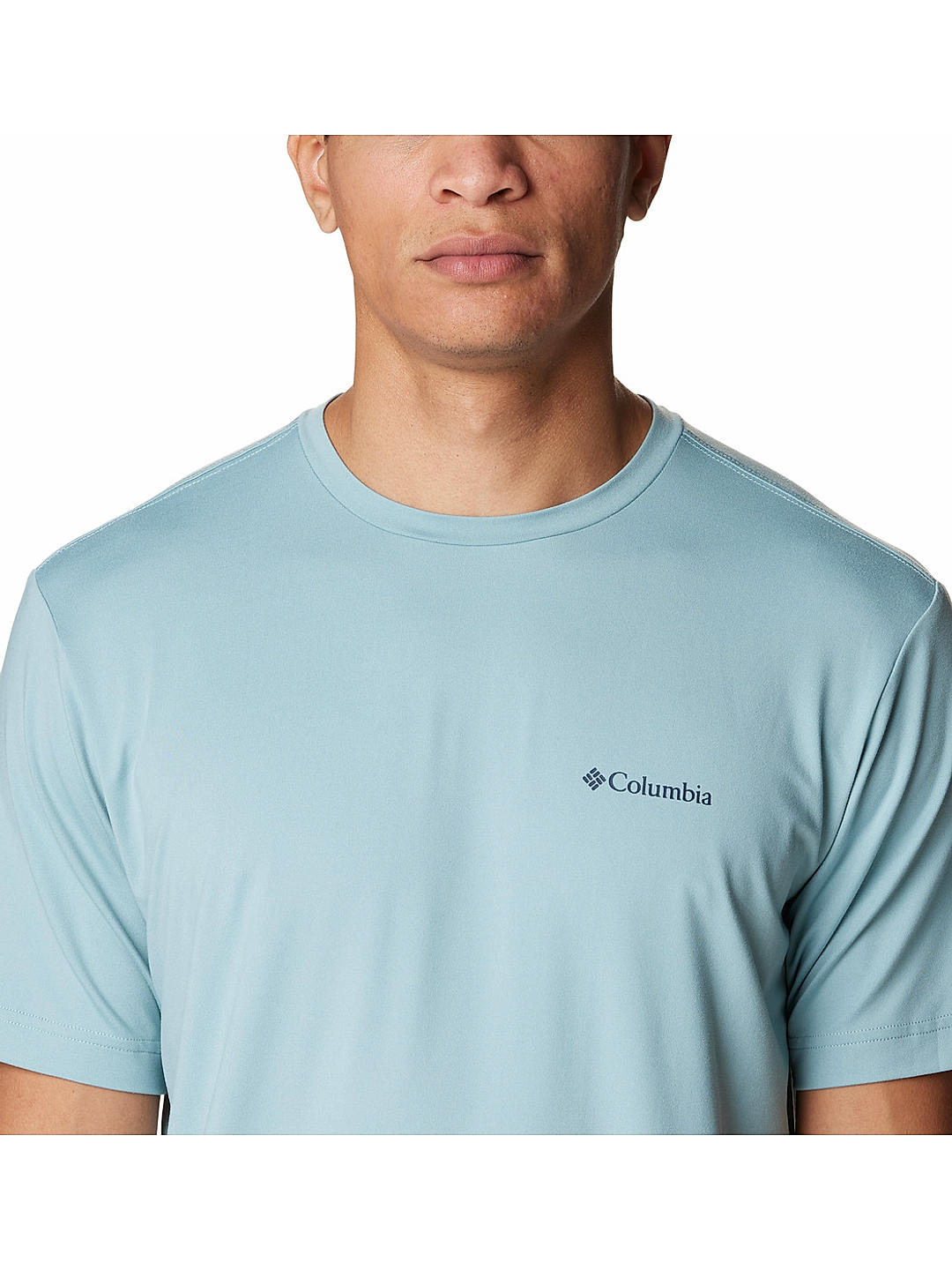 Columbia Mens Blue Omni-Wick Tech Trail Graphic Tshirt