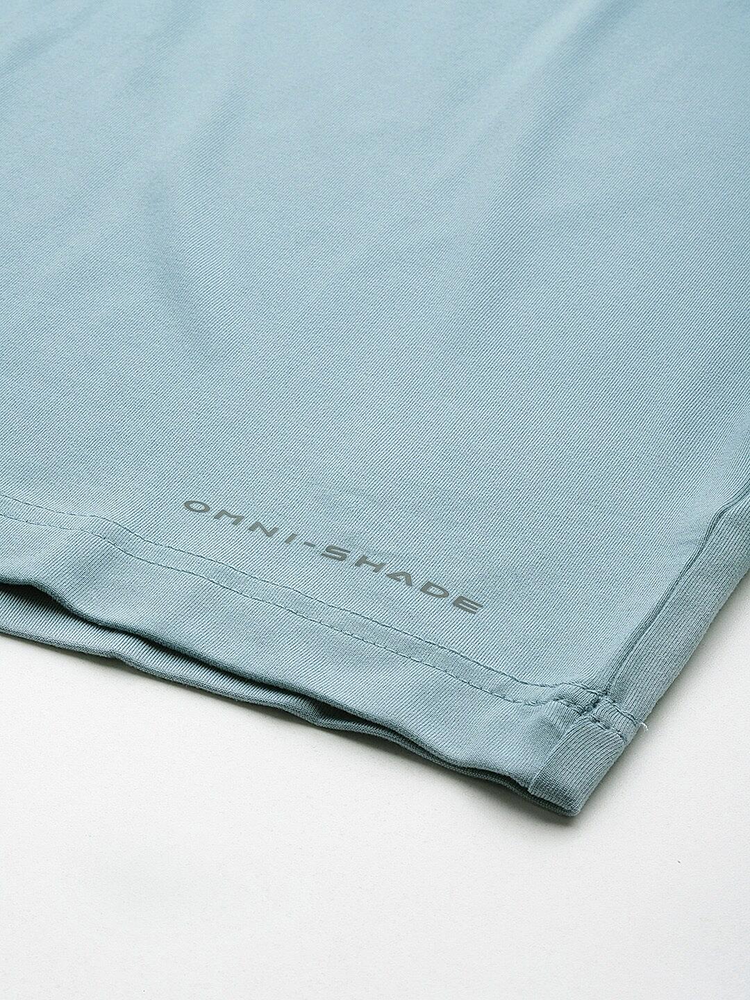 Columbia Mens Blue Omni-Wick Tech Trail Graphic Tshirt