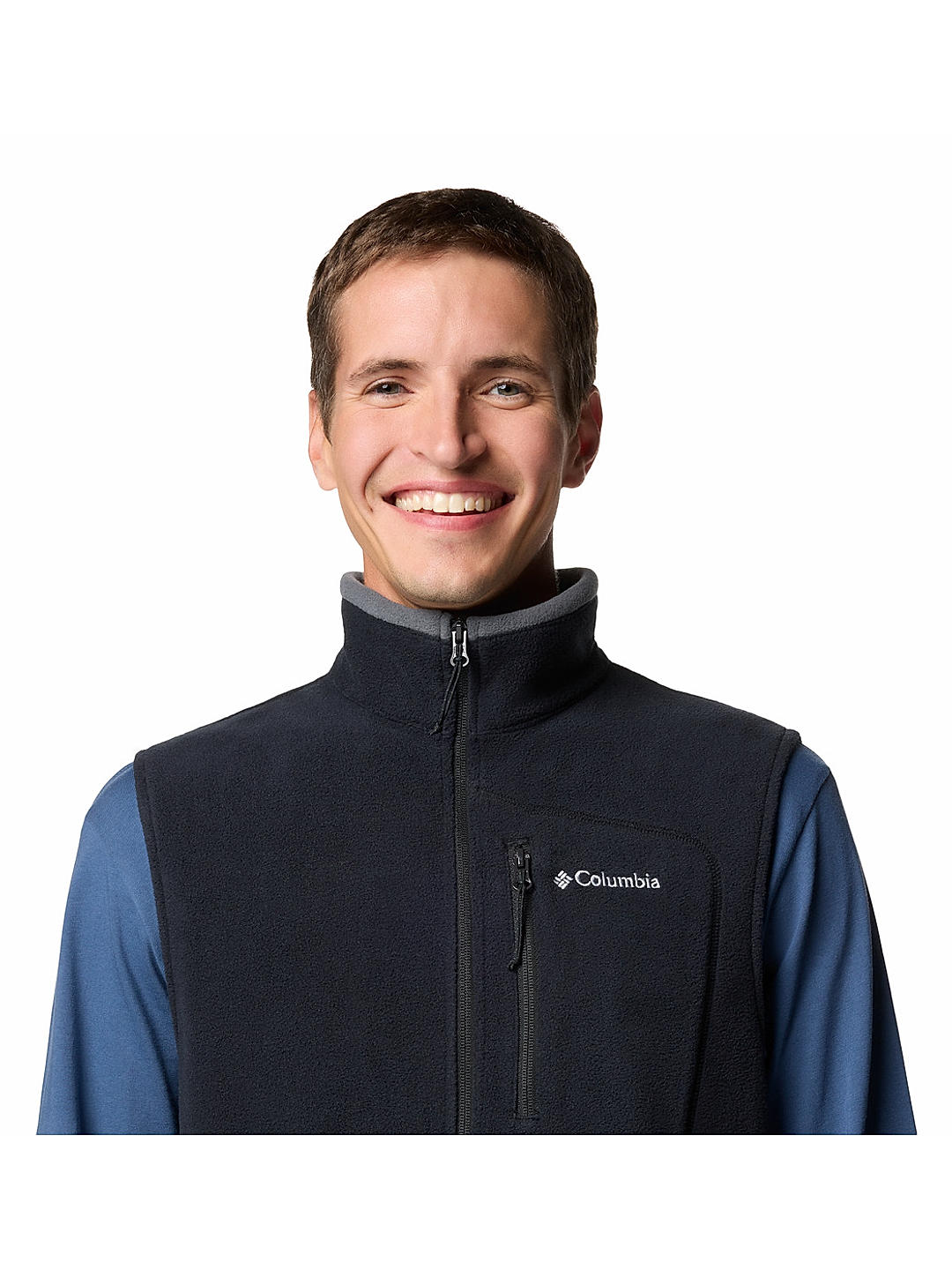 Columbia Mens Black Fast Trek Fleece Vest