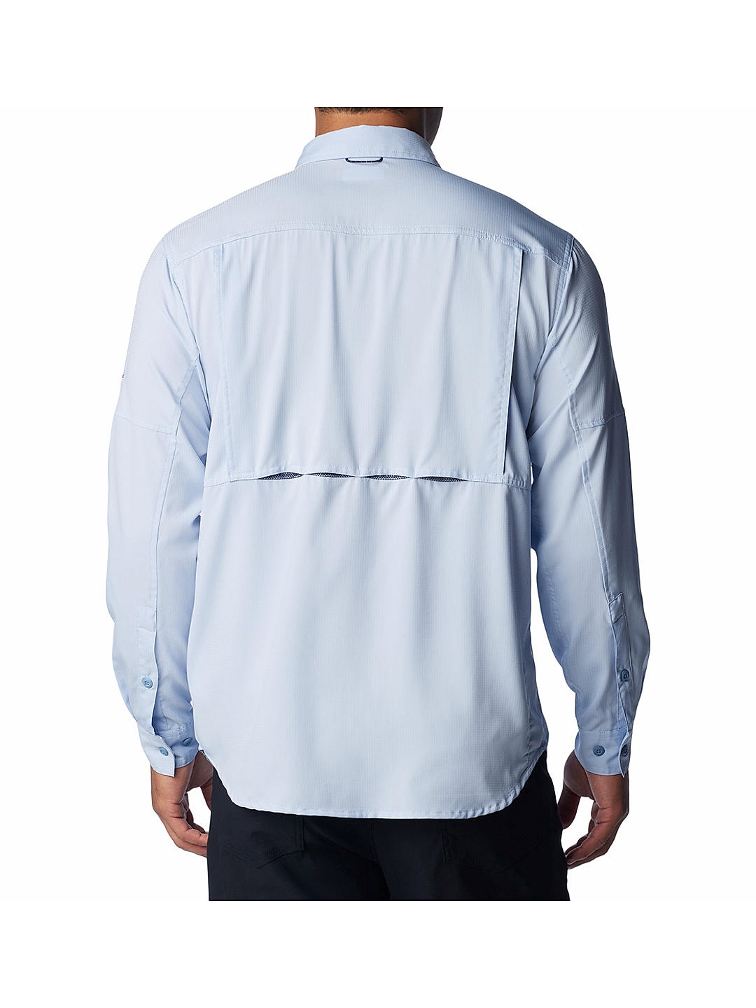 Columbia Mens Navy Omni-Shade Silver Ridge Utility Lite Long Sleeve Shirt
