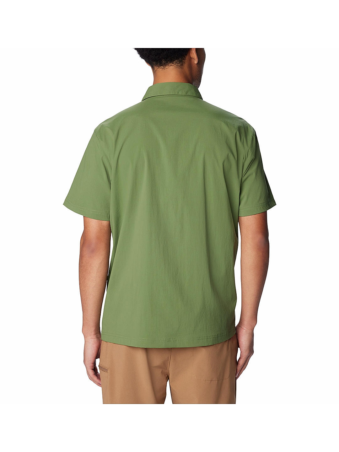 Columbia Mens Green Omni-Shade Landroamer Ripstop Short Sleeve Shirt