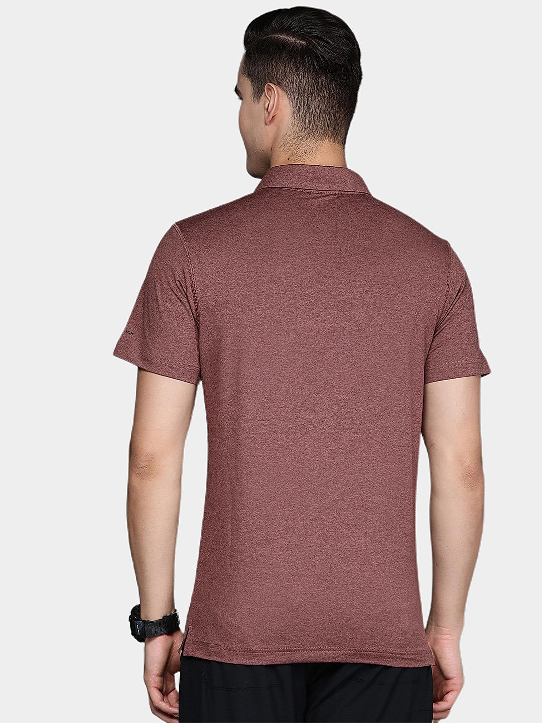 Columbia Mens Brown Omni-Wick Tech Trail Polo Tshirt