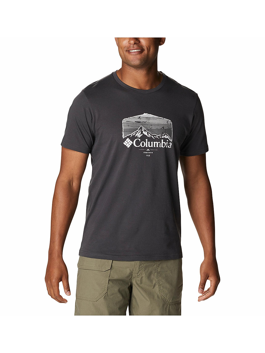 Columbia Mens Black Path Lake Graphic II Tshirt