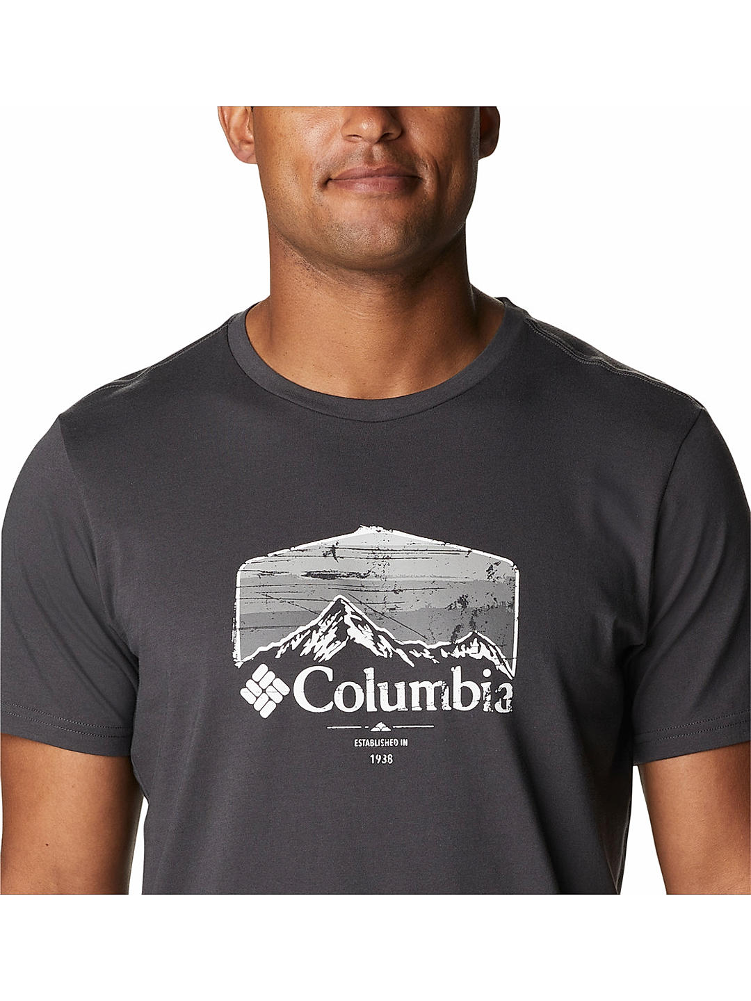 Columbia Mens Black Path Lake Graphic II Tshirt