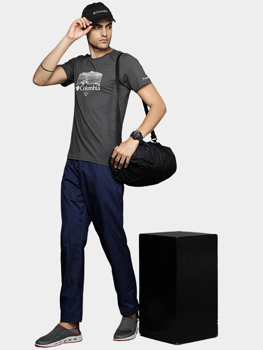 Columbia Mens Black Path Lake Graphic II Tshirt