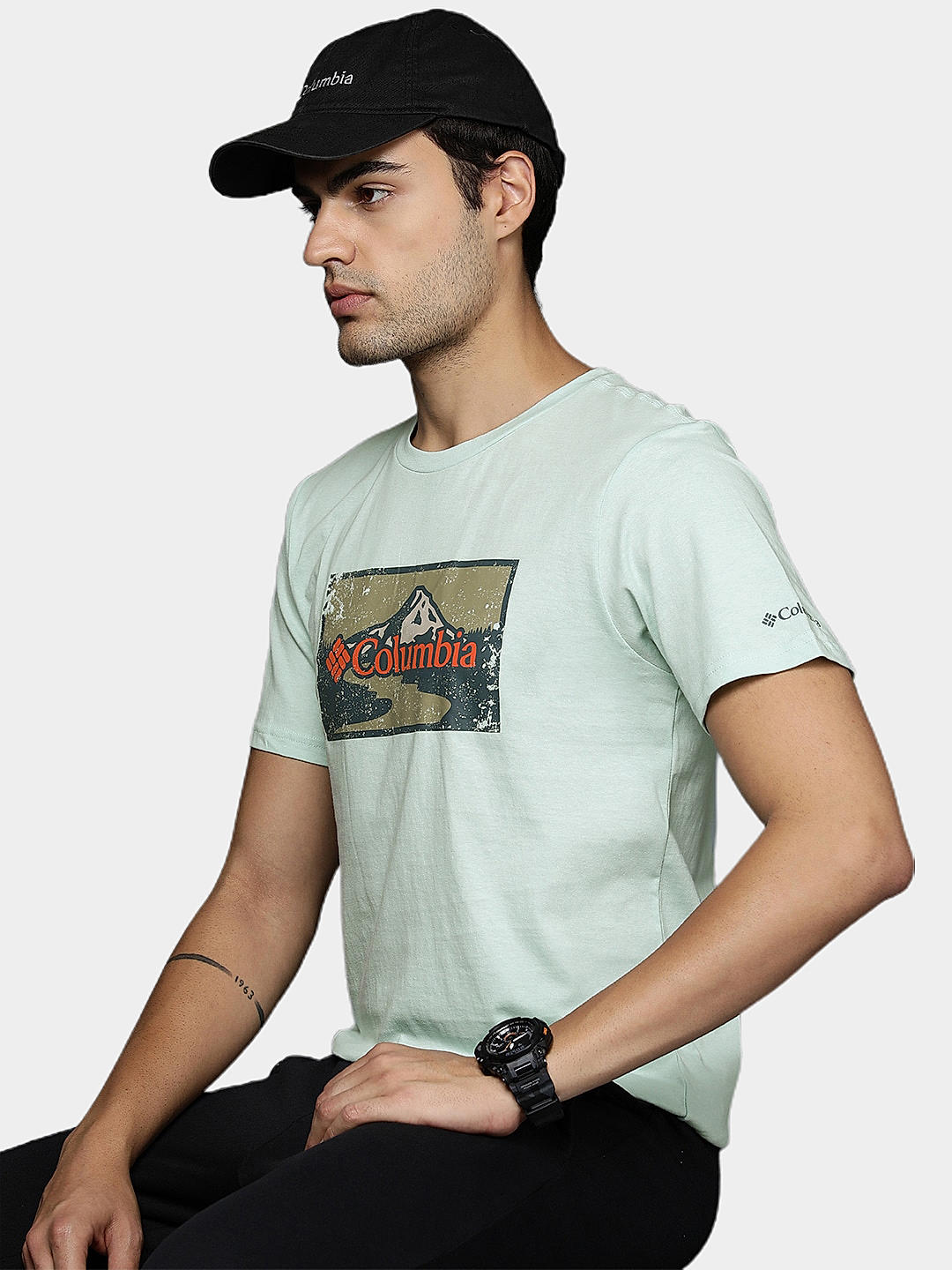 Columbia Mens Green Path Lake Graphic II Tshirt