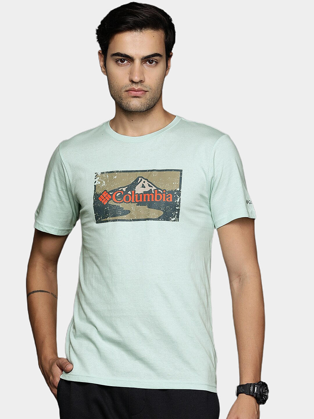 Columbia Mens Green Path Lake Graphic II Tshirt