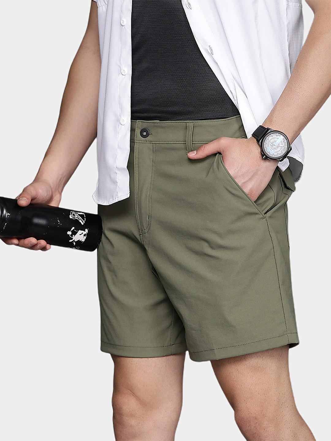 Columbia Mens Olive Omni-Shield Canyon Gate Utility Short