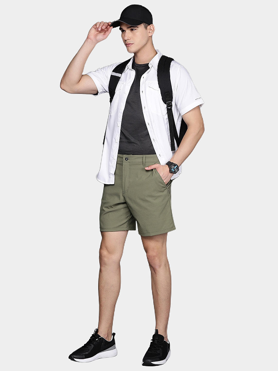 Columbia Mens Olive Omni-Shield Canyon Gate Utility Short