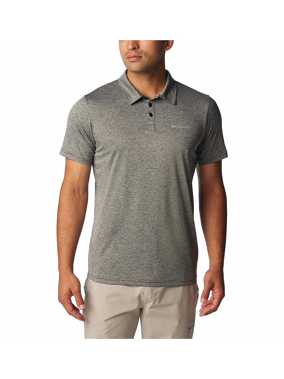 Columbia Mens Black Omni-Wick Columbia Hike Polo Tshirt