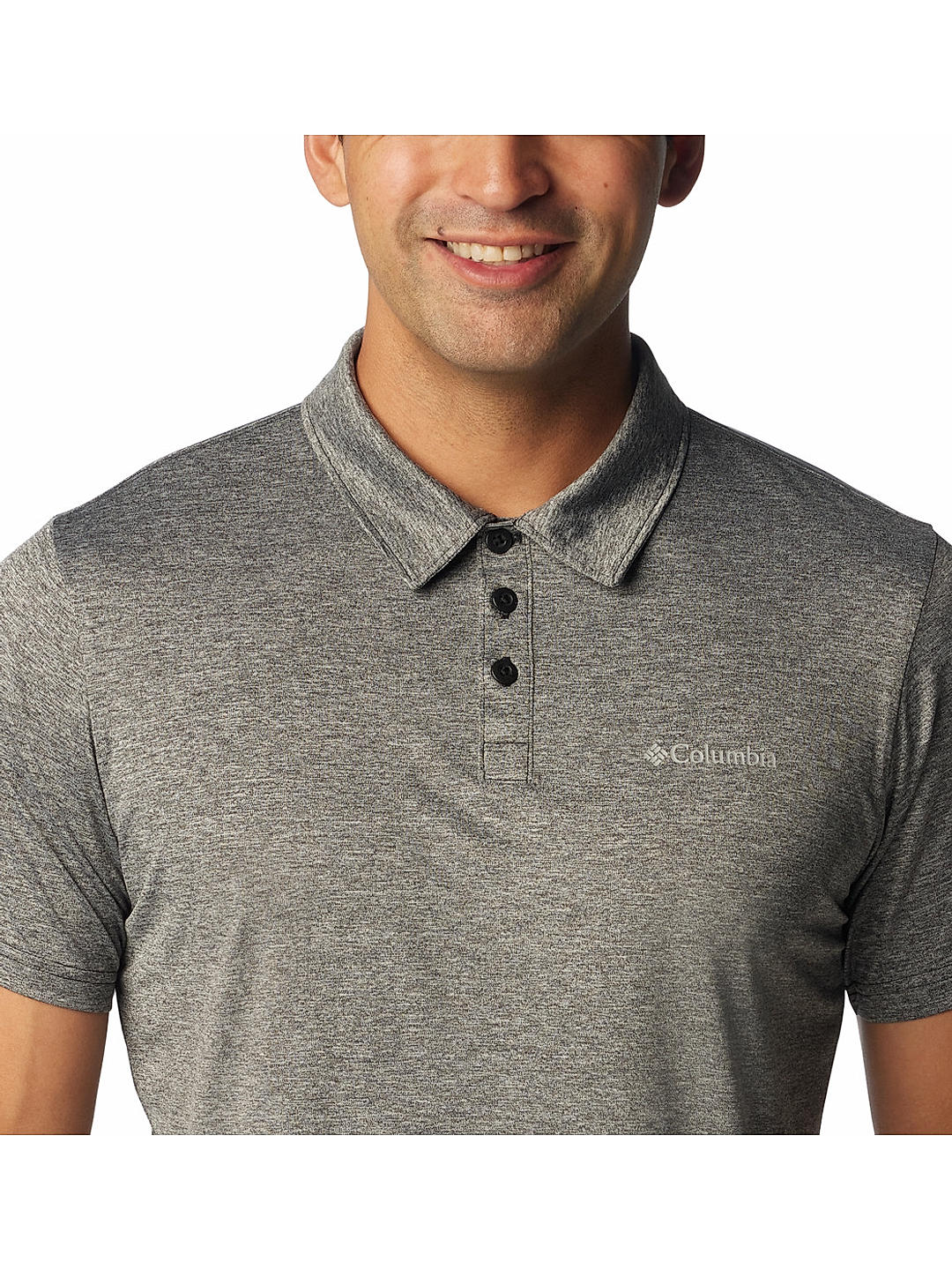 Columbia Mens Black Omni-Wick Columbia Hike Polo Tshirt
