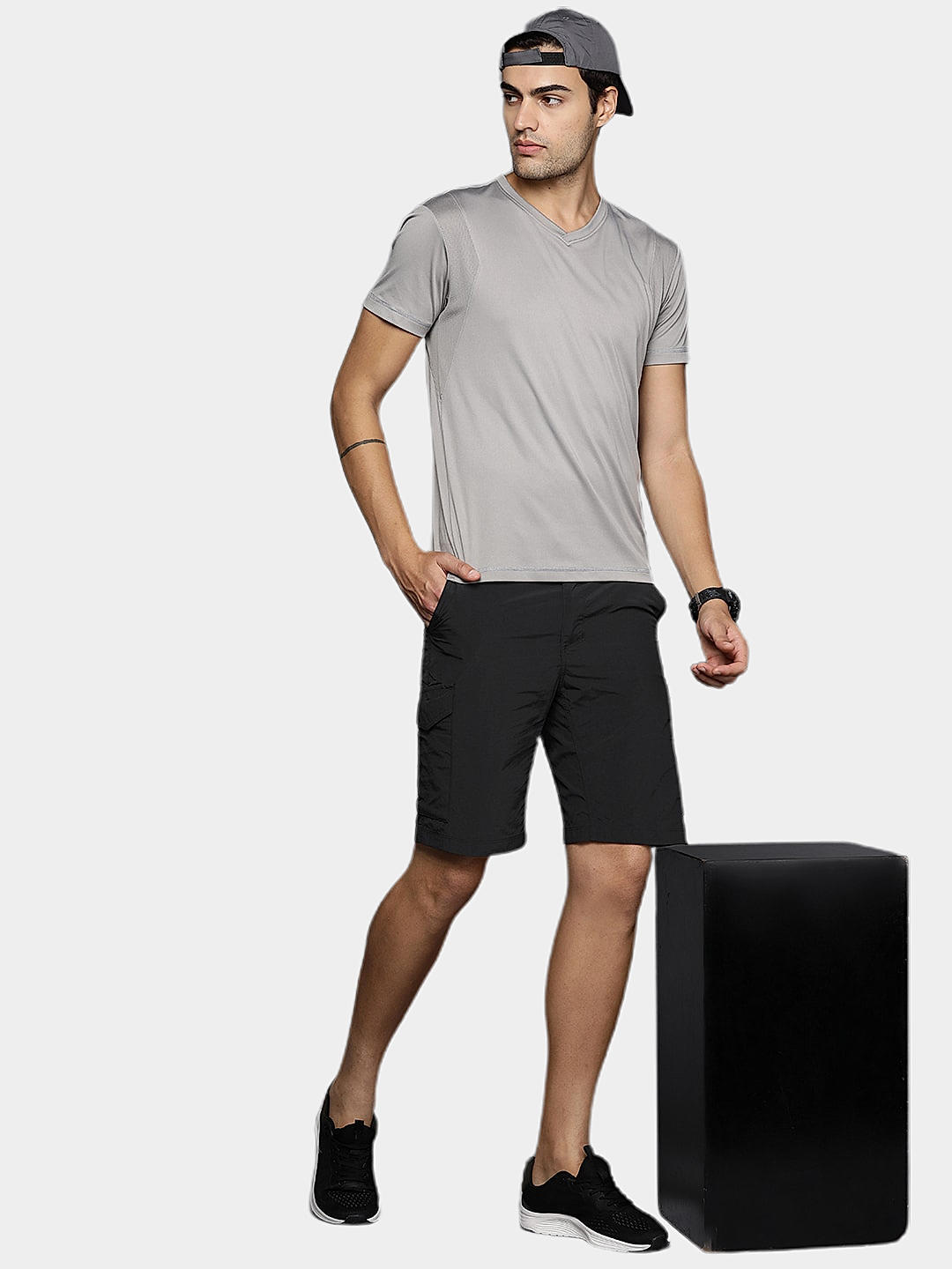 Columbia Mens Black Omni-Wick Silver Ridge Cargo Short