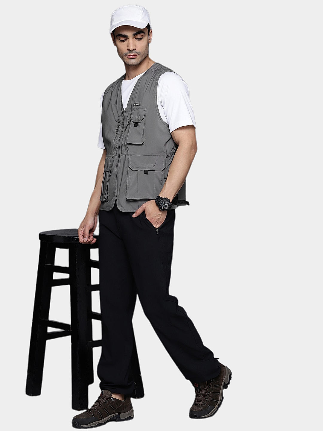 Columbia Mens Grey Omni-Wick Silver Ridge Utility Vest