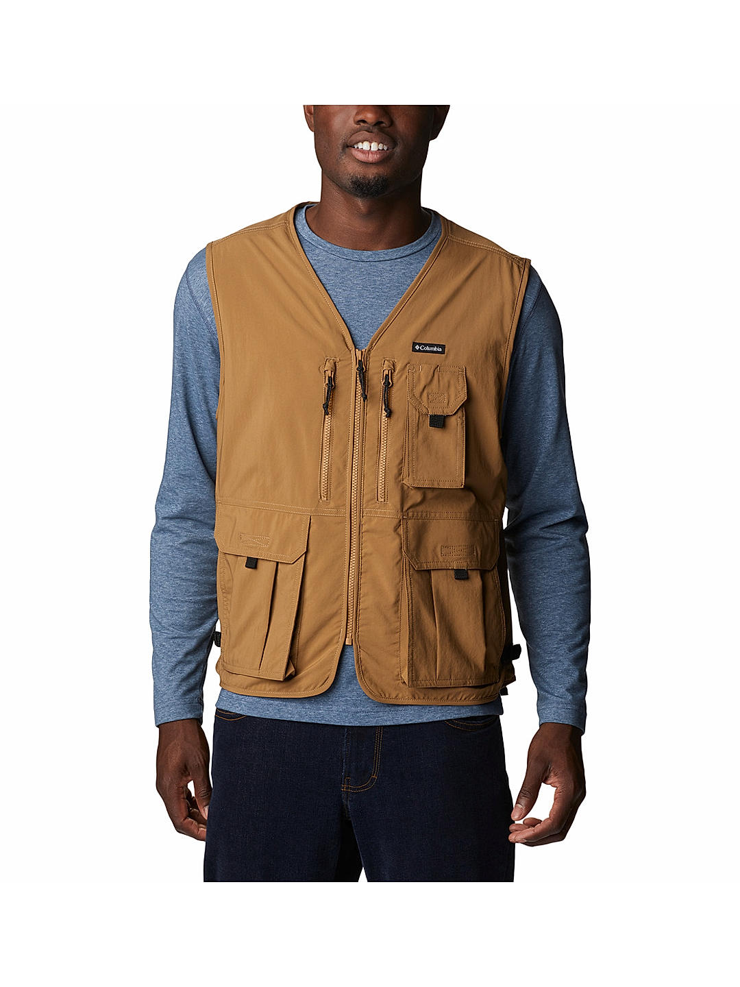 Columbia Mens Brown Omni-Wick Silver Ridge Utility Vest