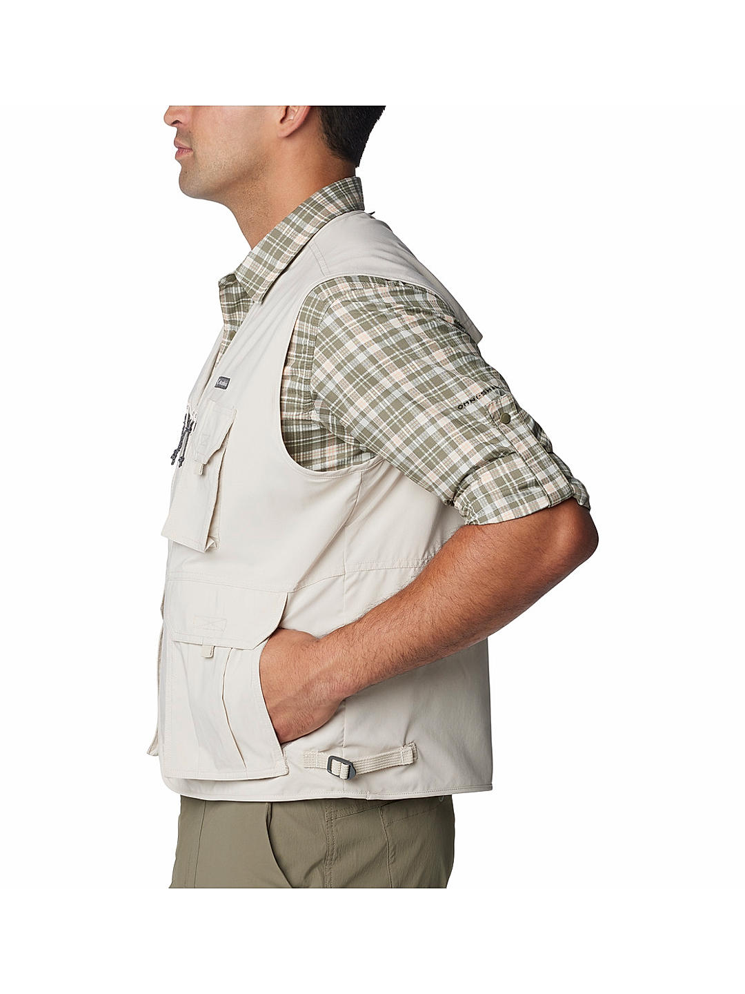 Columbia Mens Beige Omni-Wick Silver Ridge Utility Vest