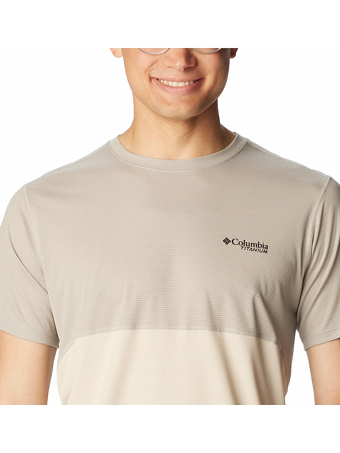 Columbia Mens Grey Omni-Wick Cirque River Graphic Short Sleeve Crew Tshirt