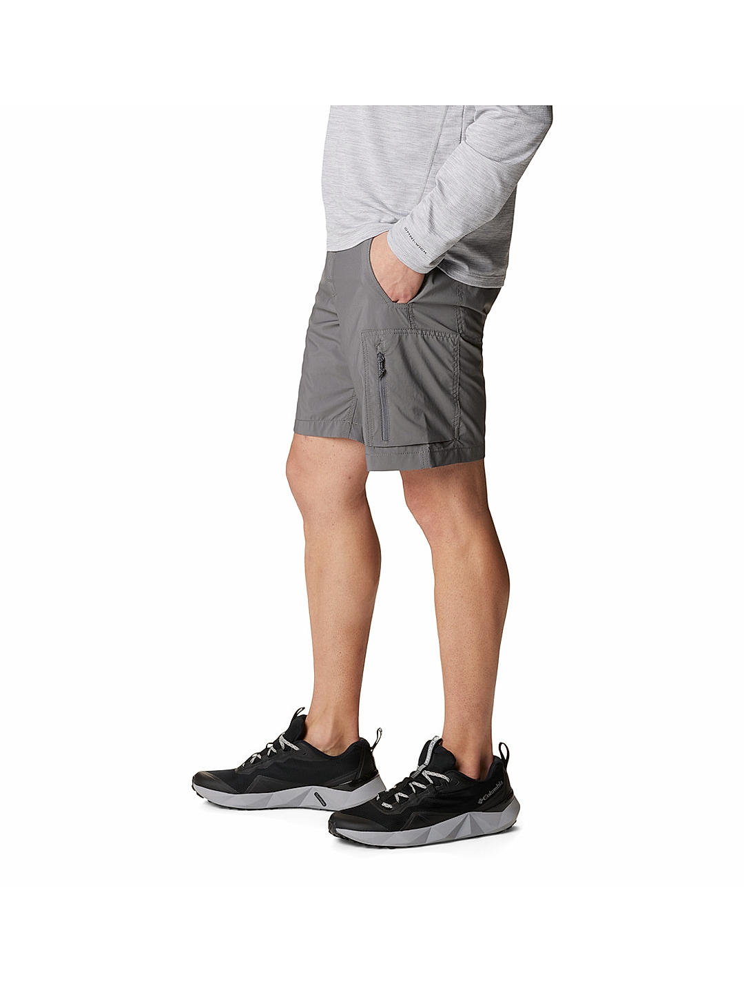 Columbia Mens Grey Omni-Shade Silver Ridge Utility Cargo Short