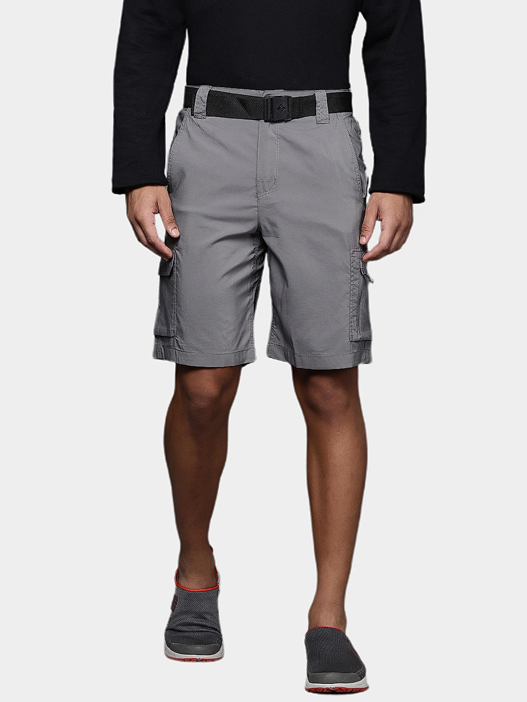 Columbia Mens Grey Omni-Shade Silver Ridge Utility Cargo Short