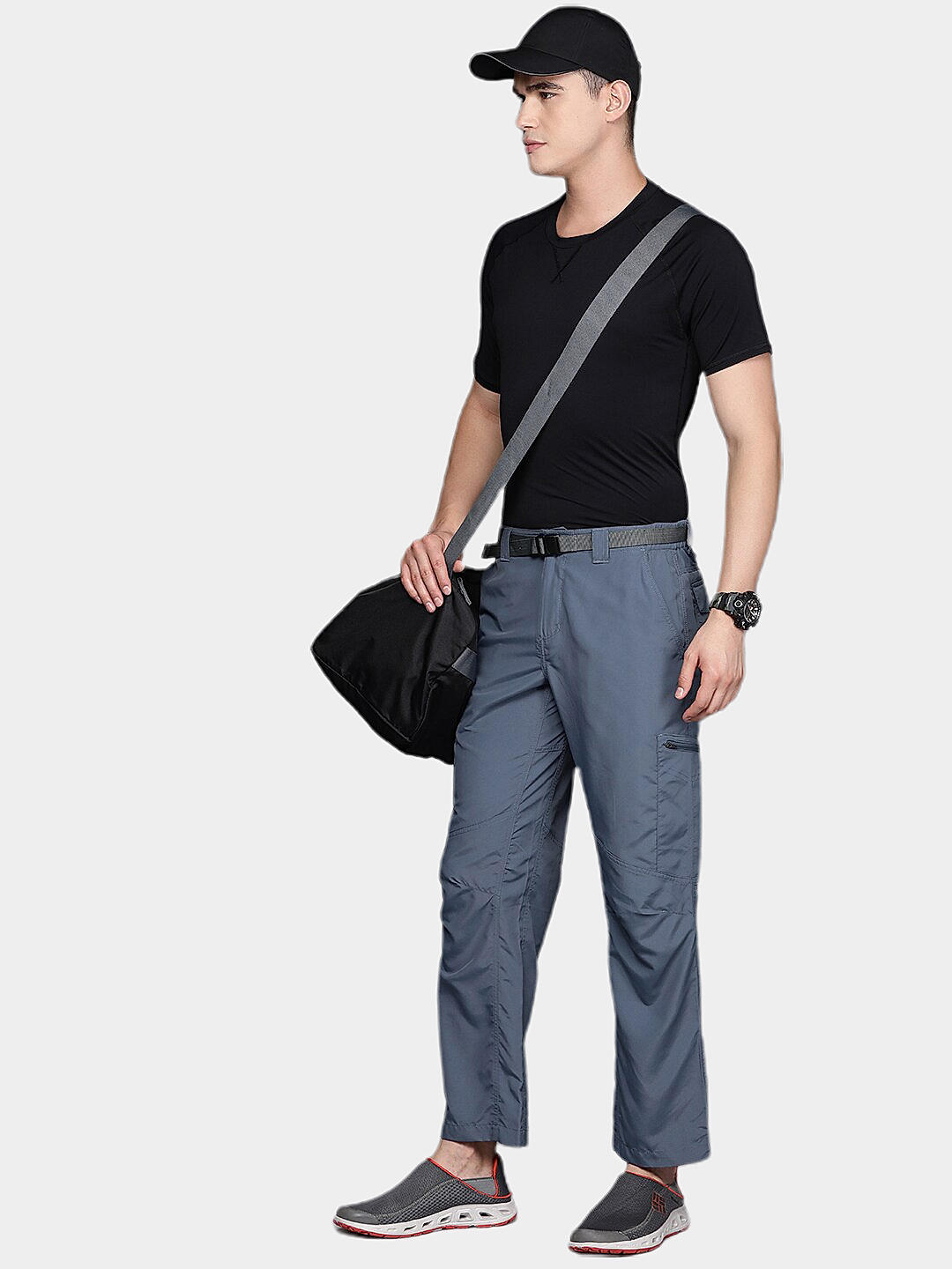 Columbia Mens Navy Omni-Wick Silver Ridge Cargo Pant