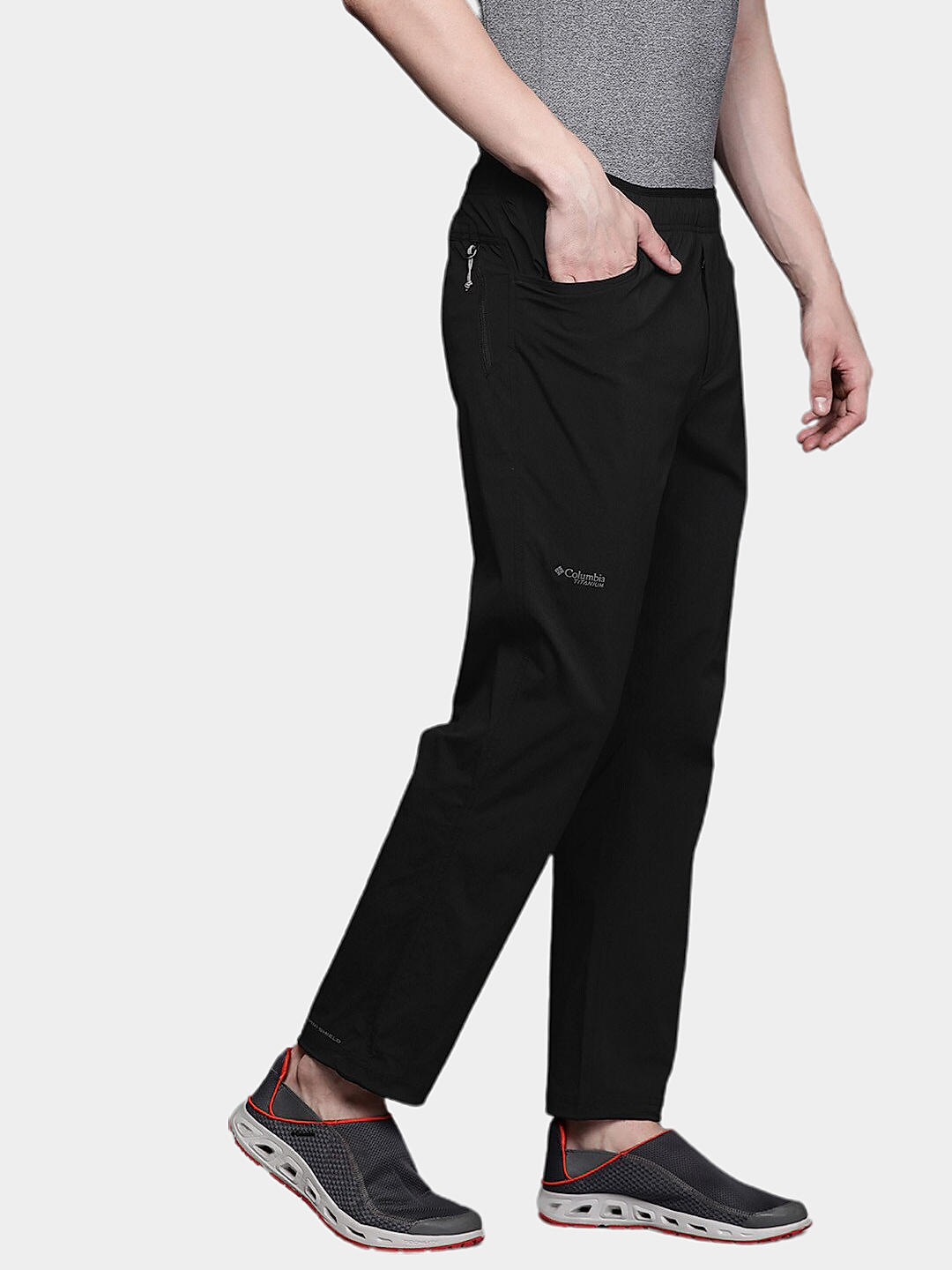 Columbia Mens Black Omni-Shield M Titan Pass Lightweight Pant
