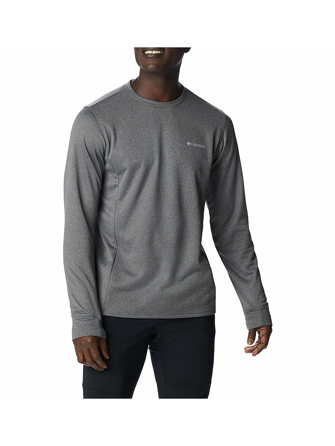 Columbia Mens Grey Omni-Wick Park View Crew Pullover