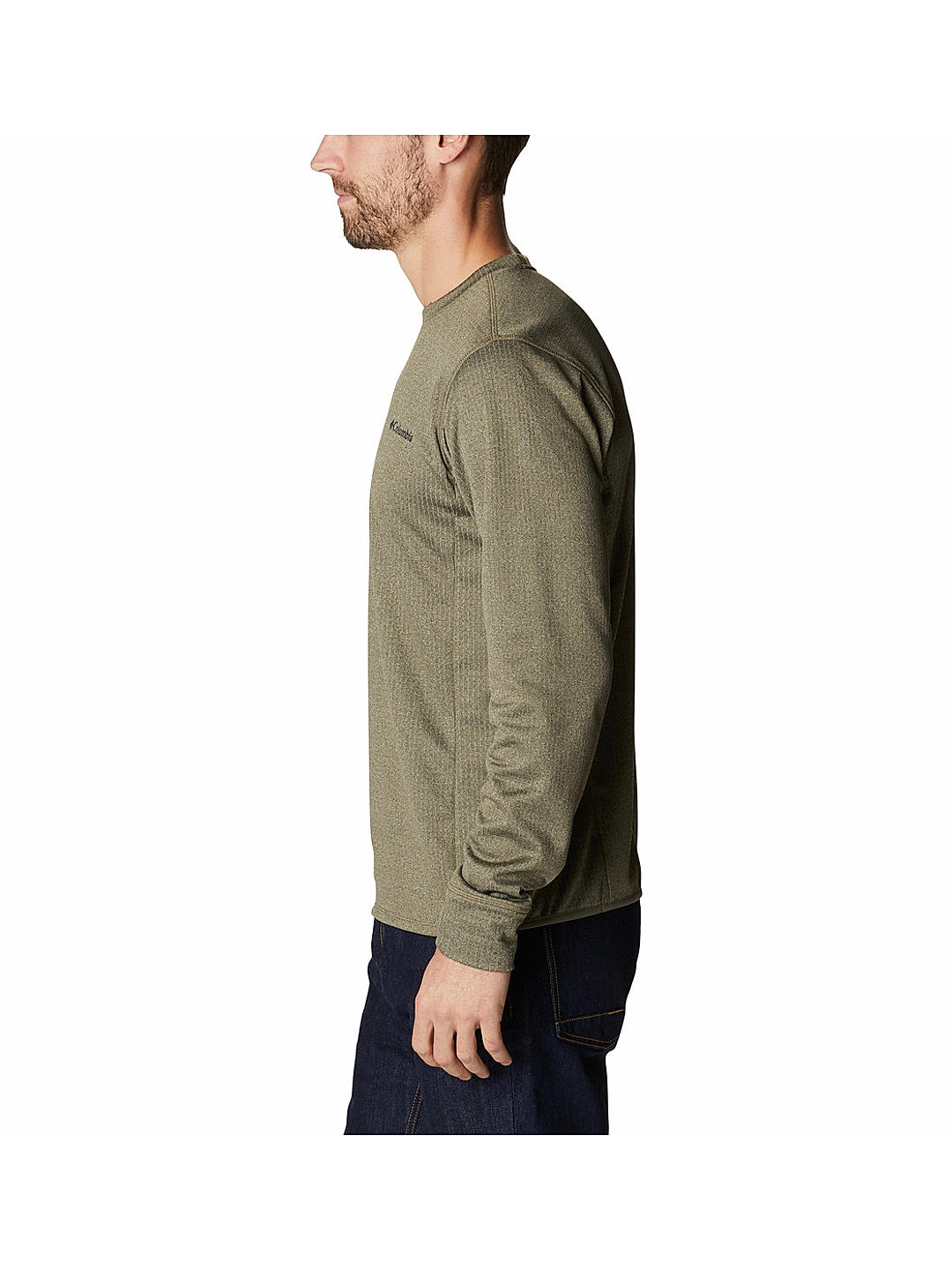 Columbia Mens Olive Omni-Wick Park View Crew Pullover
