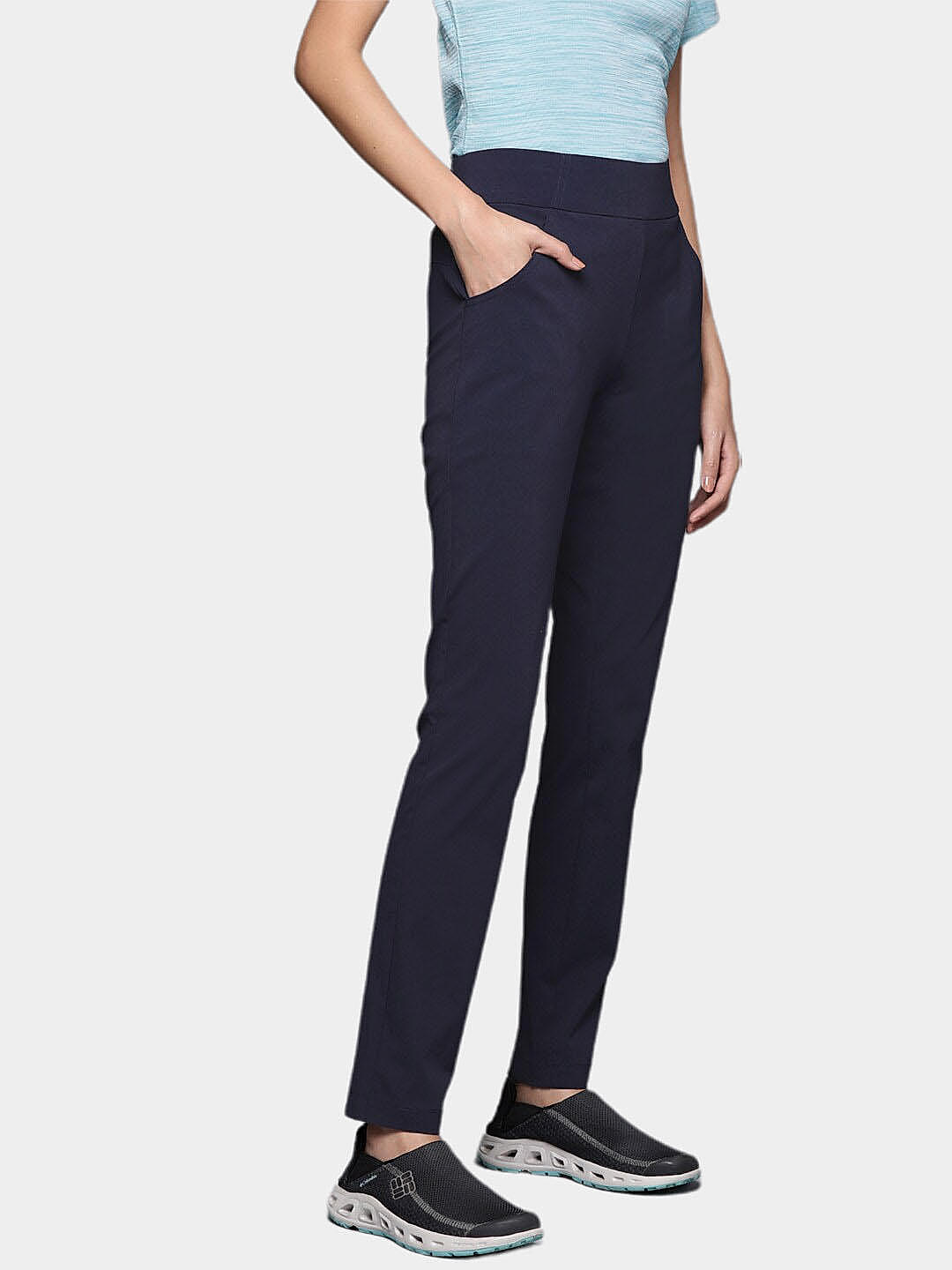 Columbia Womens Navy Omni-Shield Anytime Casual Pull On Pant