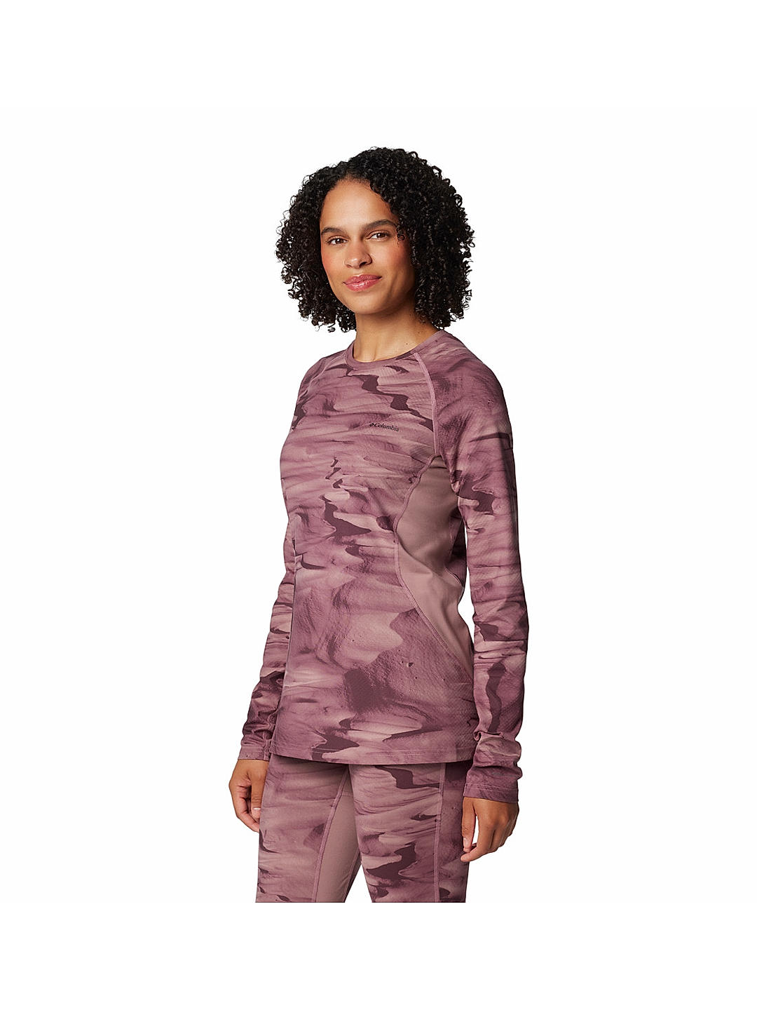 Columbia Womens Red Omni-Heat Infinity W Knit Long Sleeve Crew Thermal Top  (Not Returnable)