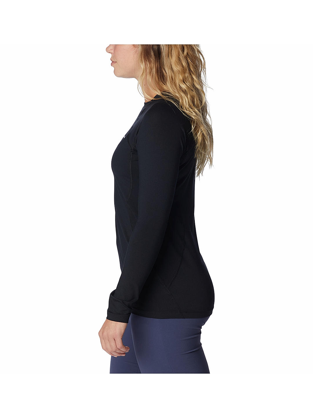 Columbia Womens Black Omni-Heat Reflective Midweight Stretch Long Sleeve Thermal Top (Not Returnable)