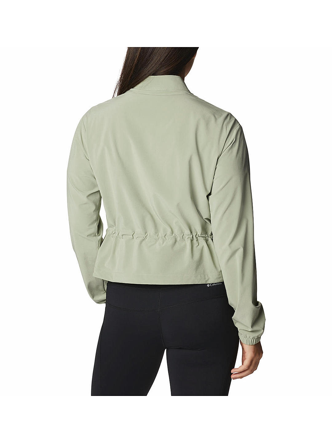 Columbia Womens Green Omni-Shield Boundless Beauty Full Zip Short Sleeve Shirt