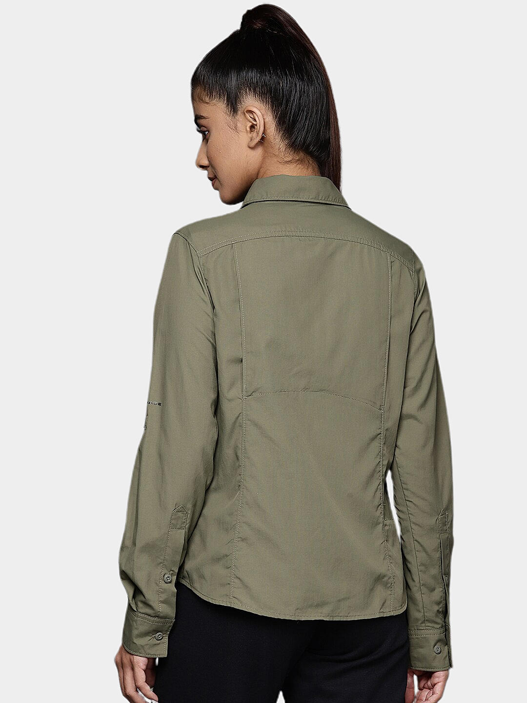 Columbia Womens Green Omni-Wick Silver Ridge 2.0 Long Sleeve Shirt