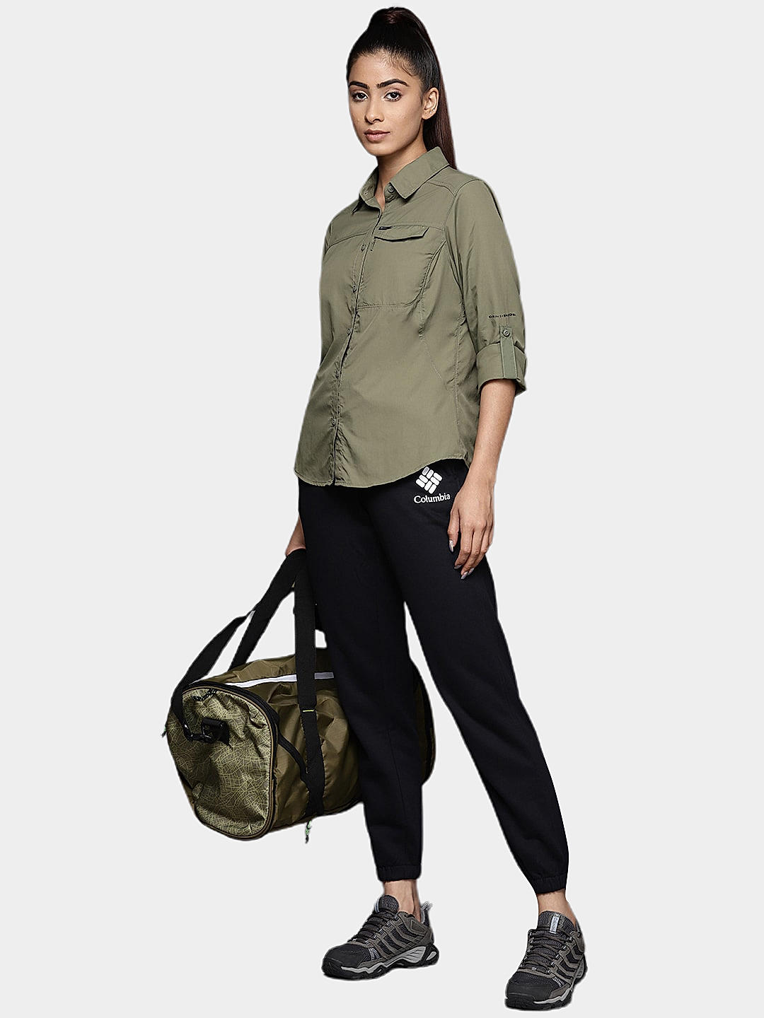 Columbia Womens Green Omni-Wick Silver Ridge 2.0 Long Sleeve Shirt