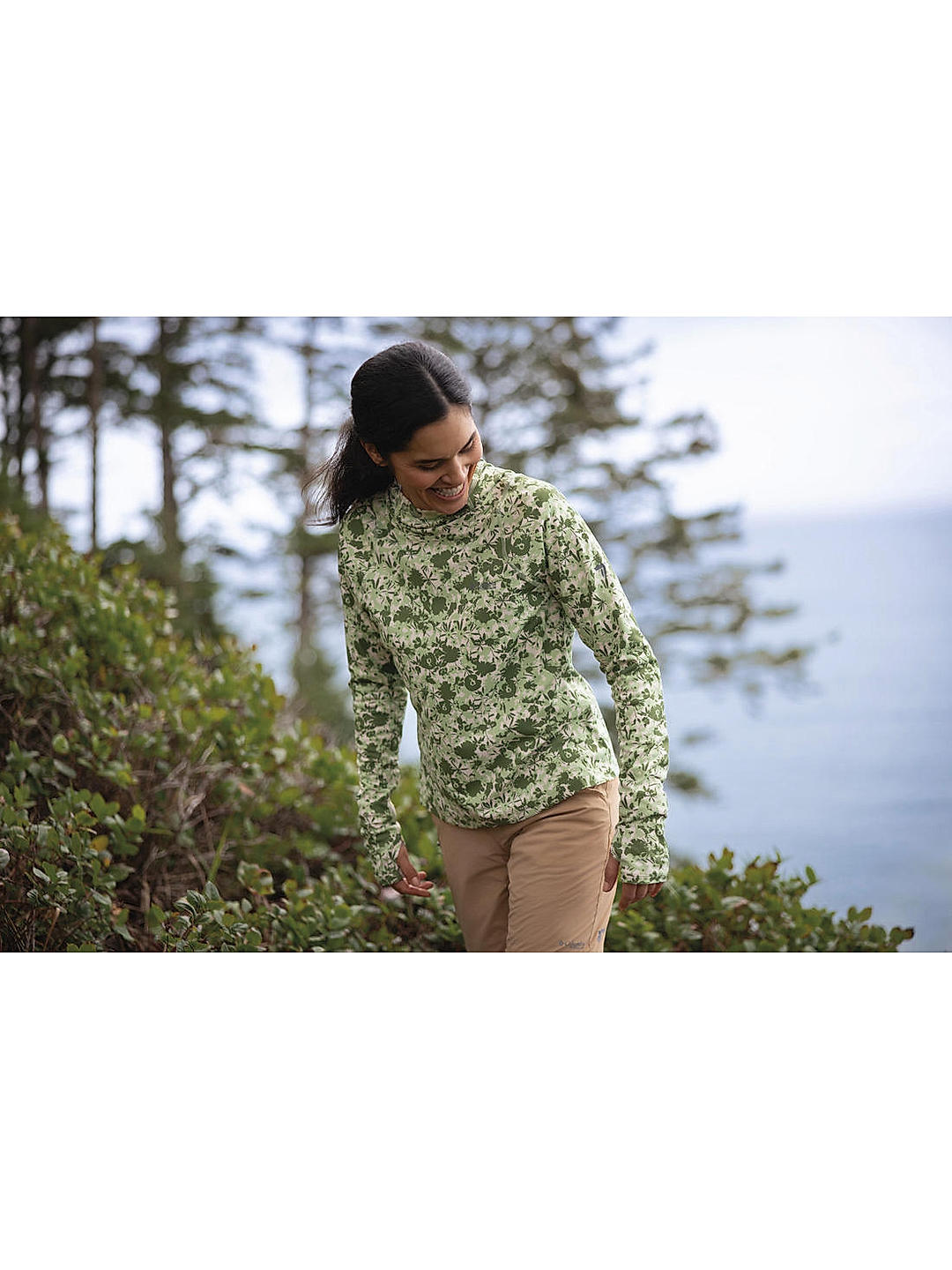 Columbia Womens Green Omni-Shade Summit Valley Hoodie 
