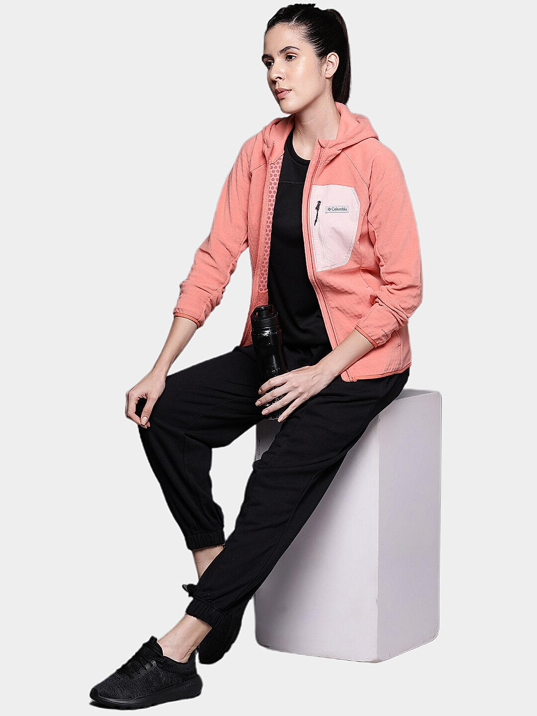 Columbia Womens Orange Omni-Heat Helix W Outdoor Tracks Hooded Full Zip Jacket