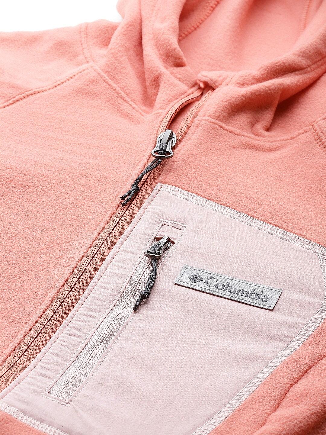 Columbia Womens Orange Omni-Heat Helix W Outdoor Tracks Hooded Full Zip Jacket