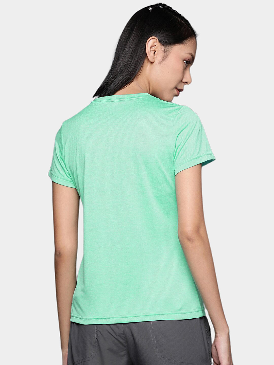 Columbia Womens Green Omni-Wick Columbia Hike Short Sleeve Crew Tshirt
