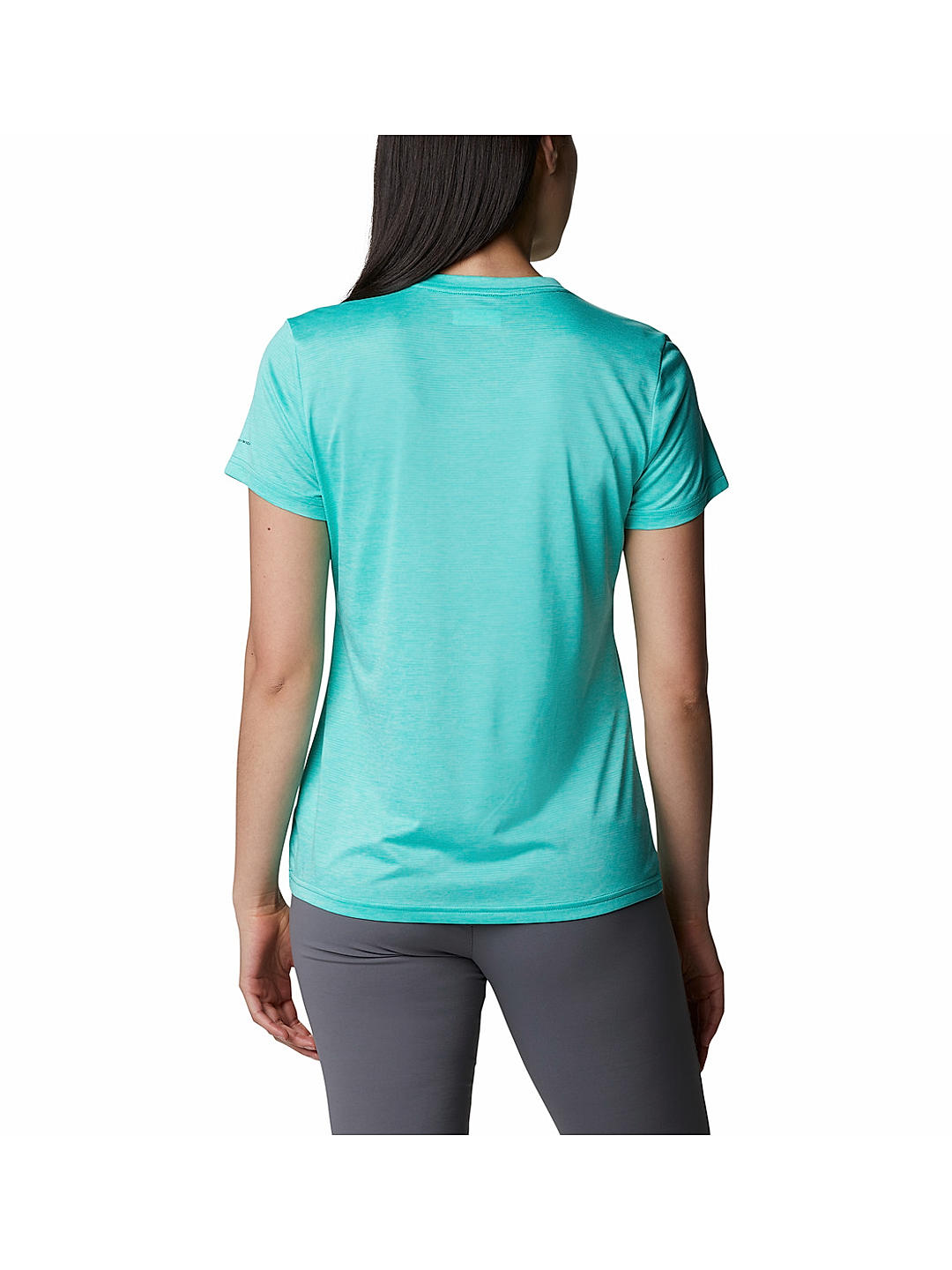 Columbia Womens Green Omni-Wick Columbia Hike Short Sleeve Crew Tshirt