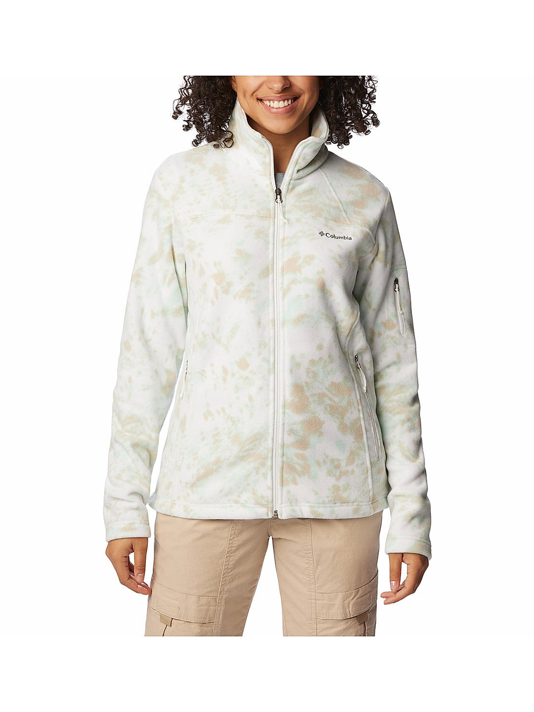 Columbia Womens Multi Fast Trek Printed Fleece Jacket