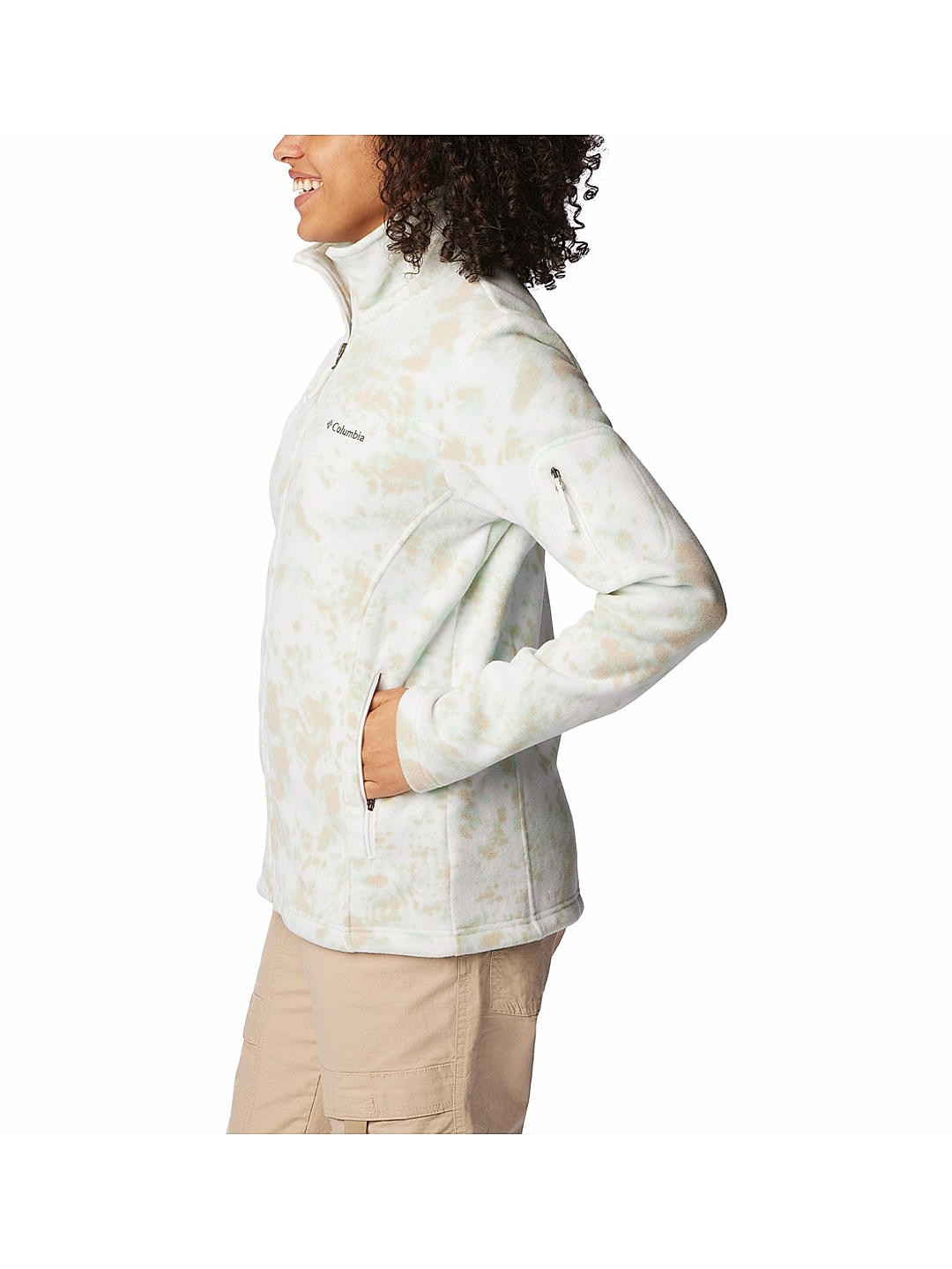 Columbia Womens Multi Fast Trek Printed Fleece Jacket
