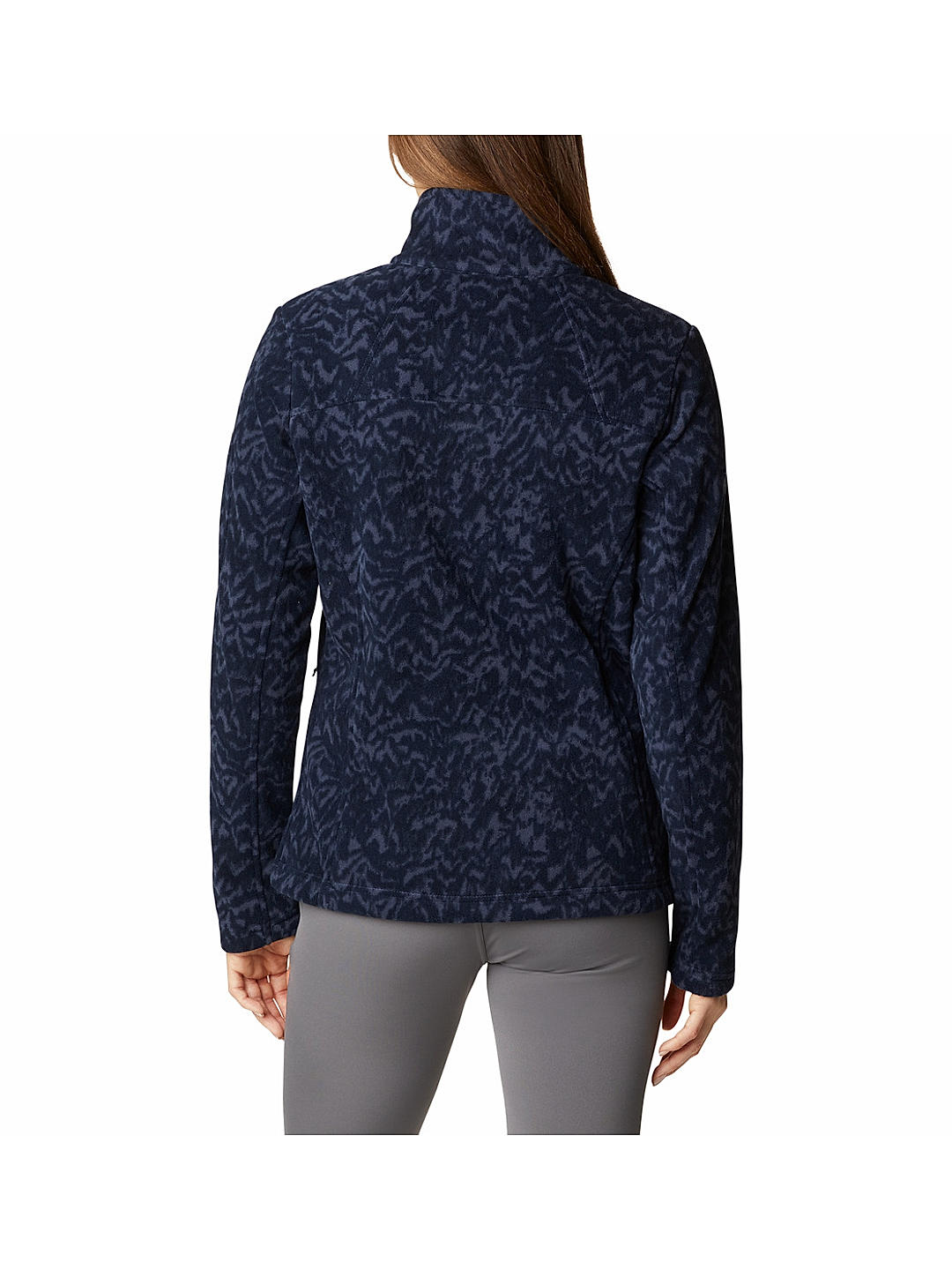 Columbia Womens Navy Fast Trek Printed Fleece Jacket