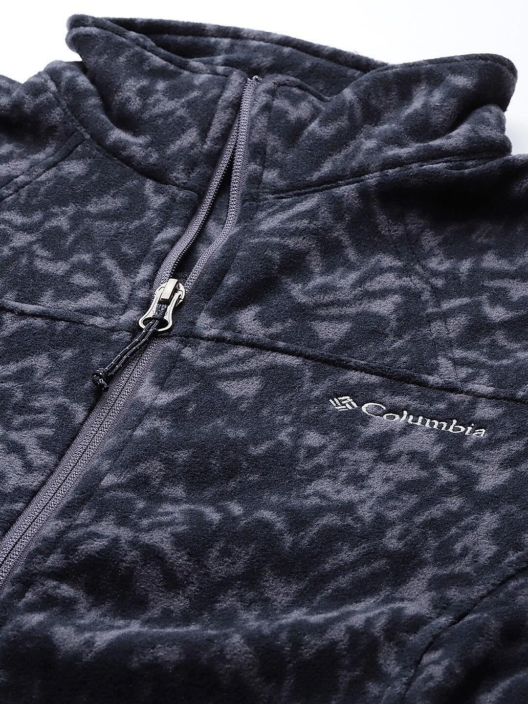 Columbia Womens Navy Fast Trek Printed Fleece Jacket