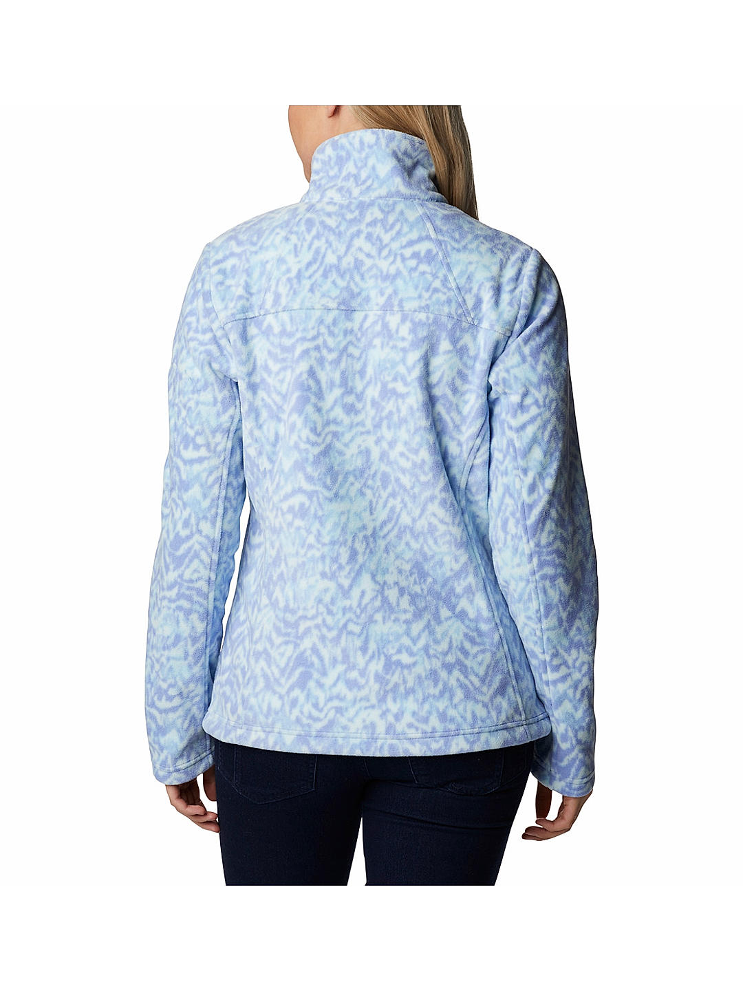 Columbia Womens Blue Fast Trek Printed Fleece Jacket